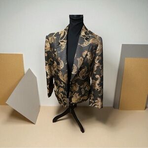 Elegant Black and Gold Women’s Blazer